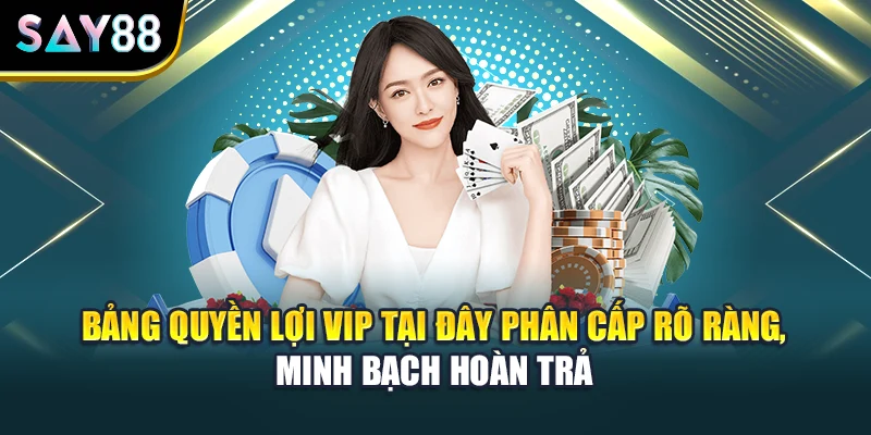 Bảng quyền lợi VIP tại đây phân cấp rõ ràng, minh bạch hoàn trả